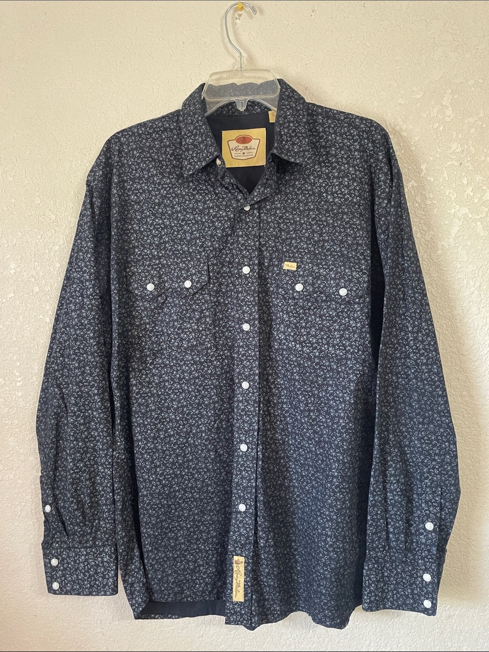 Larry Mahan Men's black western Button-Down Shirt